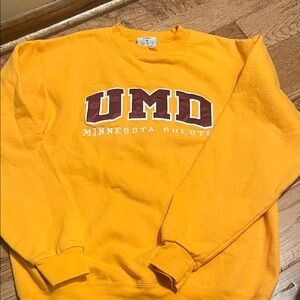Champion Yellow UMD Men's Crewneck Sweater